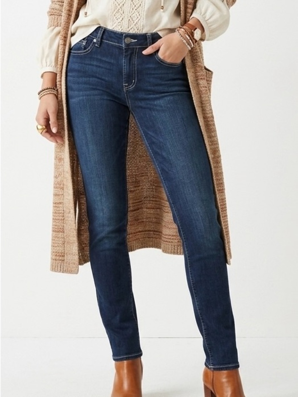 7 For All Mankind Gwenevere Dark Wash Slim Leg Jeans Size 31 Indie Sleaze